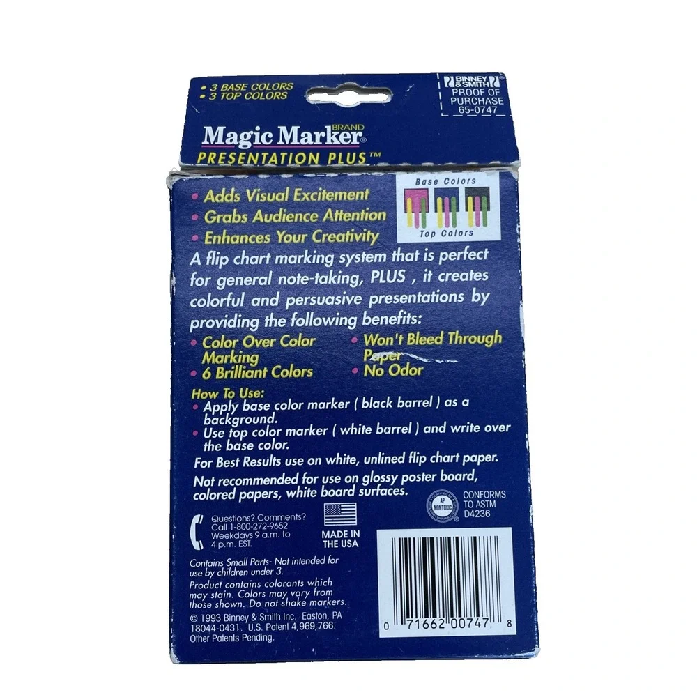 Vintage Binney & Smith Magic Marker Brand Presentation Plus Markers Color‎ Over